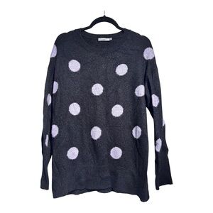 Ricki's Black and White Polka Dot Sweater, women’s medium